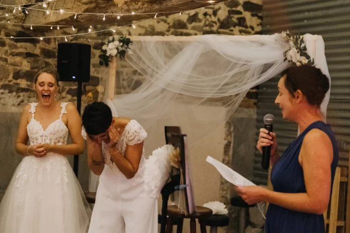 rire - mariage au domaine du Bois Menias