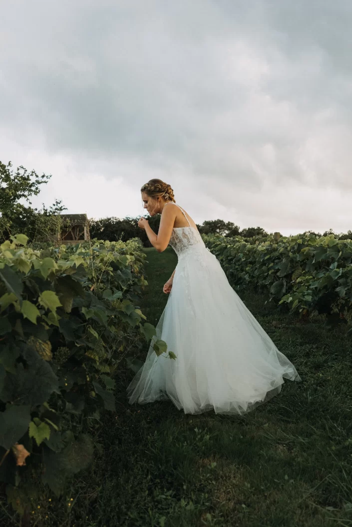 Mariée au milieu des vignes - Domaine du Bois Menias