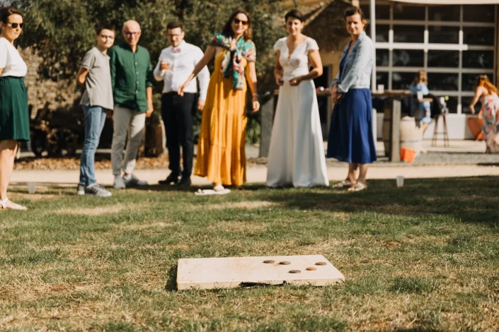 Jeu du palet - Mariage au Domaine du Bois Menias